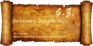 Gotthart Zoltán névjegykártya
